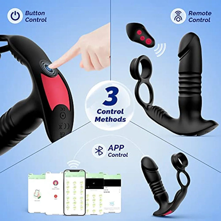 Cock Ring 3 in 1 Versatile Anal Plug Prostate Massager - Sohimi