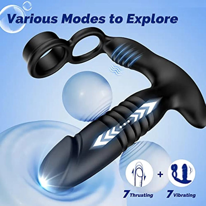 Cock Ring 3 in 1 Versatile Anal Plug Prostate Massager - Sohimi