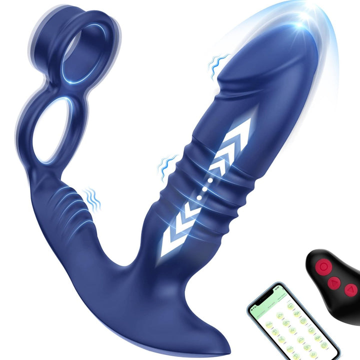 Cock Ring 3 in 1 Versatile Anal Plug Prostate Massager - Sohimi