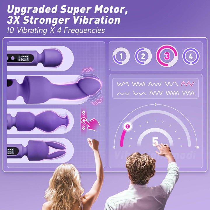 DADUN| 4 in1 Multifunctional Powerful Wand Vibrator Sex Toy Kit - Sohimi