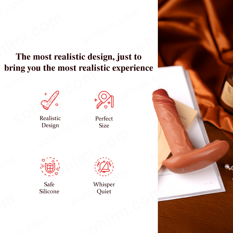 Thrusting & Vibrating Realistic Dildo 