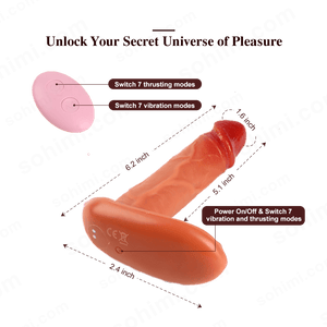 Thrusting & Vibrating Realistic Dildo 