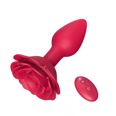 Double Stimulation Rose Anal Vibrator with Unique Anchor Design - Sohimi