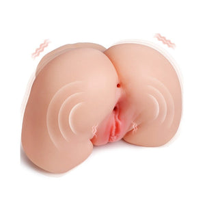 Silicone breast form on a white background