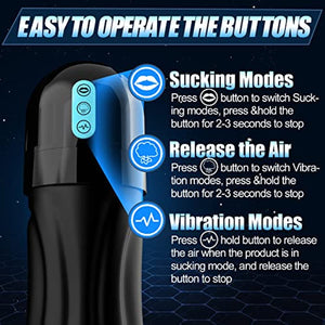 Enlarged Size Realistic Textured Sucking Vibration Stroker - Sohimi