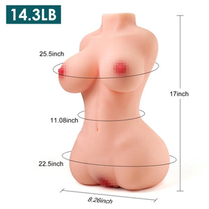 Eve: 14.3lb Sohimi TPE Torso Sex Doll Half Body Two Tunnel Sex Doll - Sohimi
