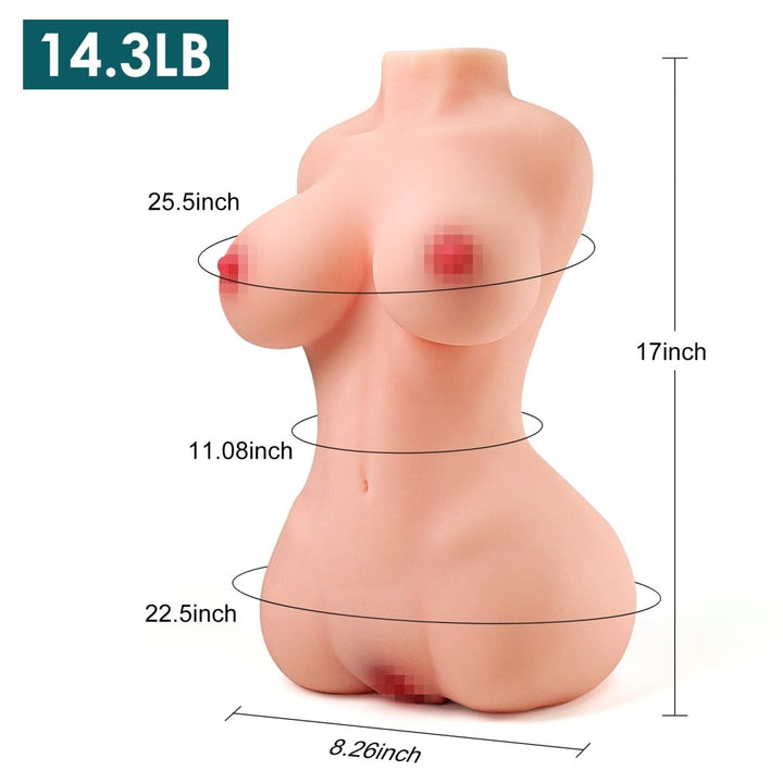 Eve: 14.3lb Sohimi TPE Torso Sex Doll Half Body Two Tunnel Sex Doll - Sohimi