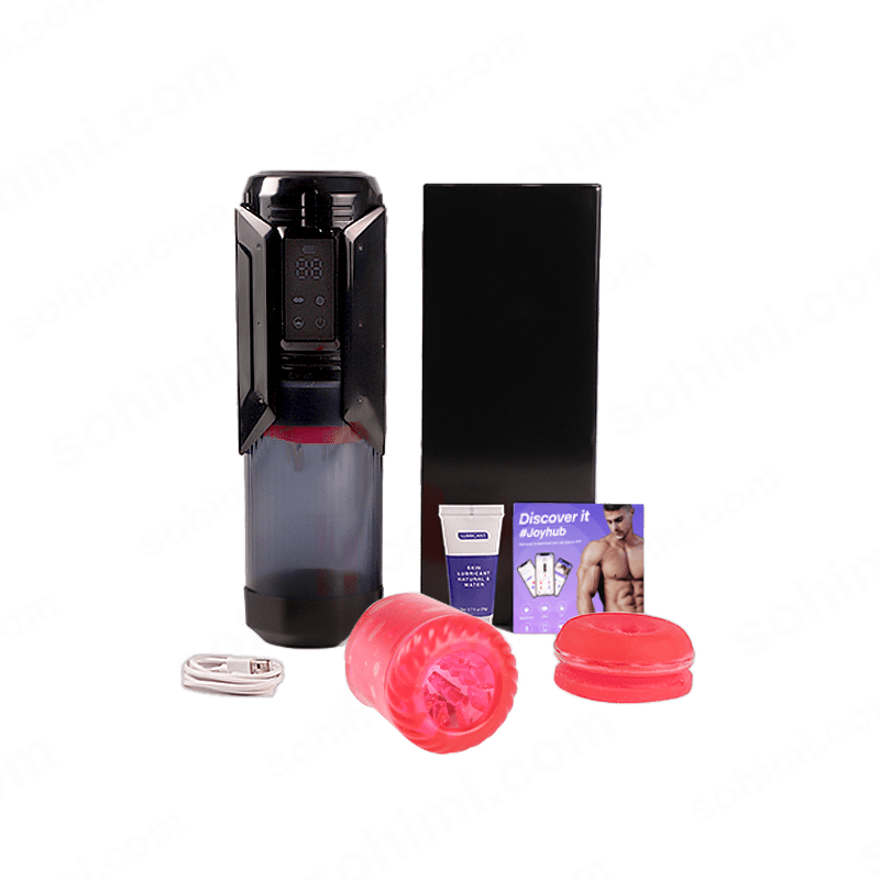 Porduct and some accessores and a box and lube and charging cable and the red sleeve and a user manual