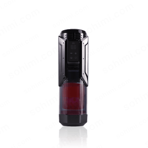 Black and red electronic device with digital display on a transparent background with 'sohimi.com' branding.
