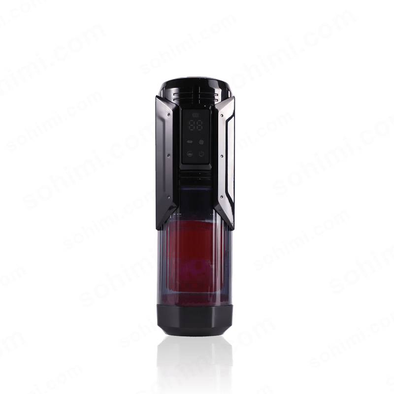 Black and red electronic device with digital display on a transparent background with 'sohimi.com' branding.