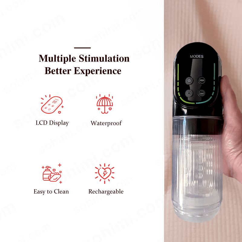 Handheld electronic device with features listed on a white background