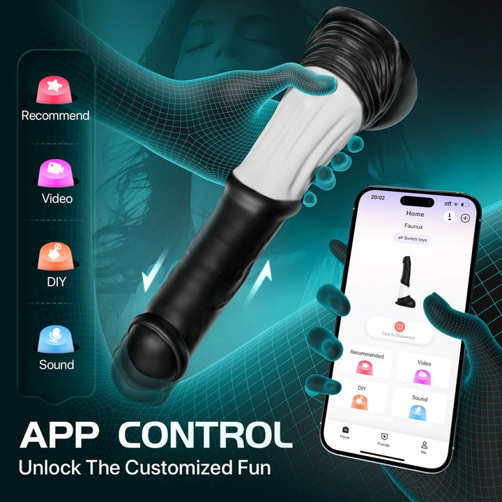 HORSE 4 in 1 Lifelike App Control Thrusting and Vibrating Huge Dildo - Sohimi