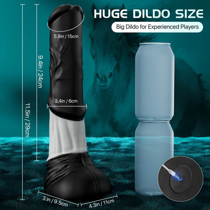 HORSE 4 in 1 Lifelike App Control Thrusting and Vibrating Huge Dildo - Sohimi