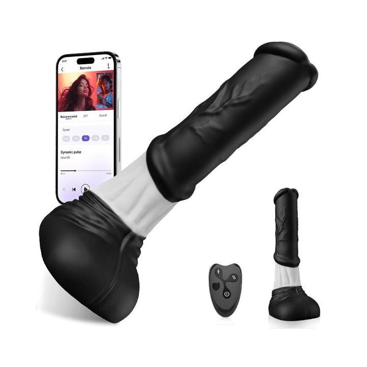 HORSE 4 in 1 Lifelike App Control Thrusting and Vibrating Huge Dildo - Sohimi