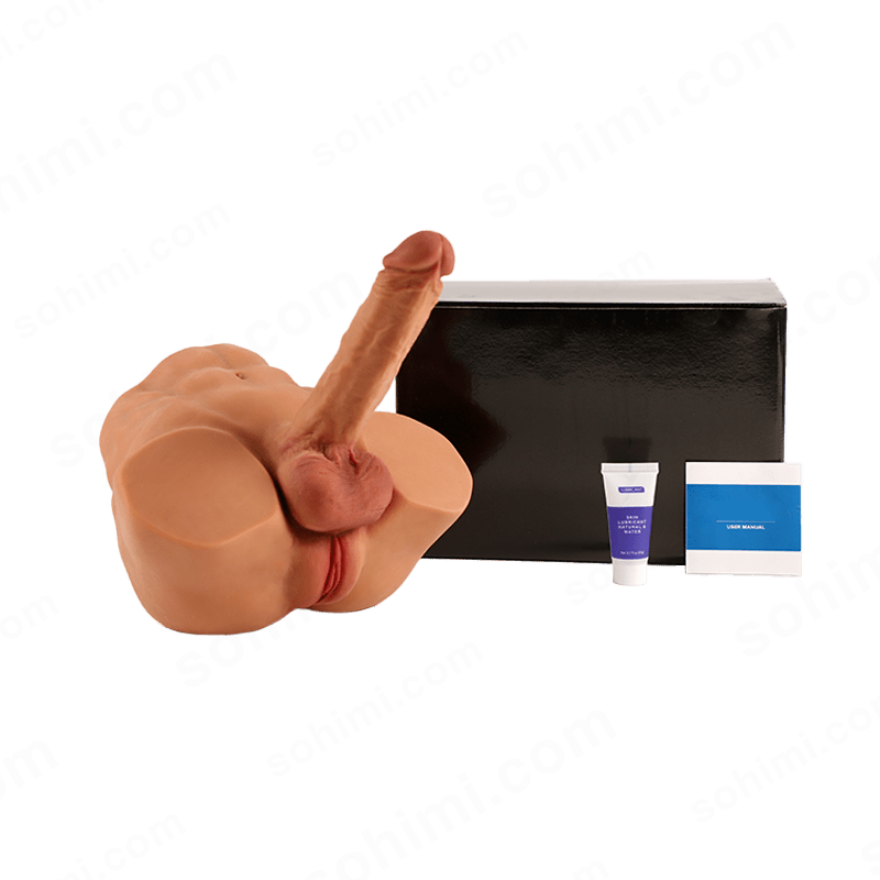 Product set with a black box, tube, and container on a green background with 'sohimi.com' text.