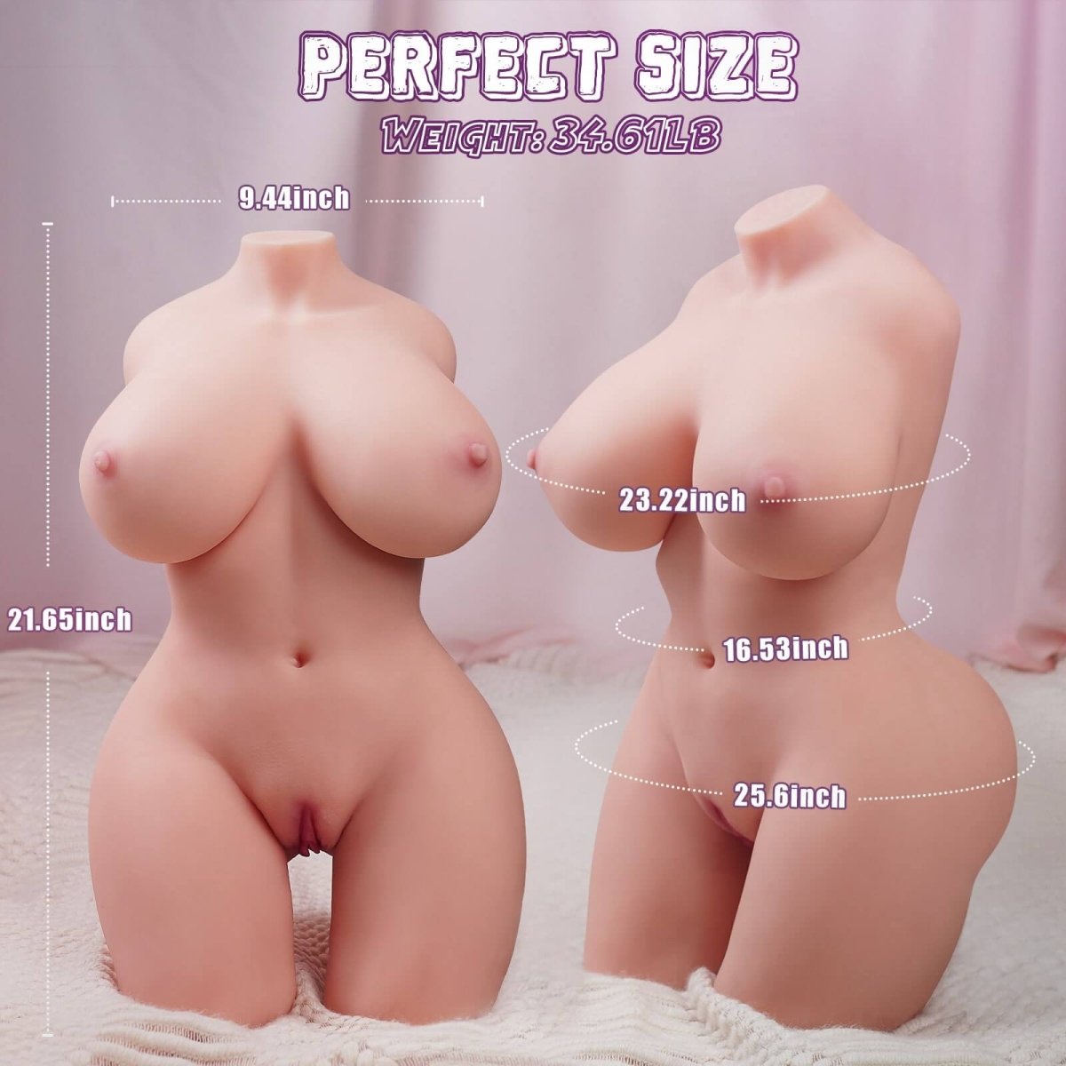 KADAISWA| 34.61lb Realistic Lifesize Big Ass Torso Sex Doll - Sohimi