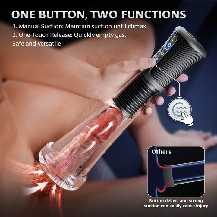 LACH| 3 in 1 Vibrating and Suction Male Penis Pump Sex Toy - Sohimi