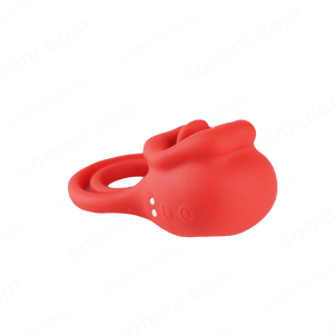 Red silicone product on a green background with 'sohimi.com' branding.