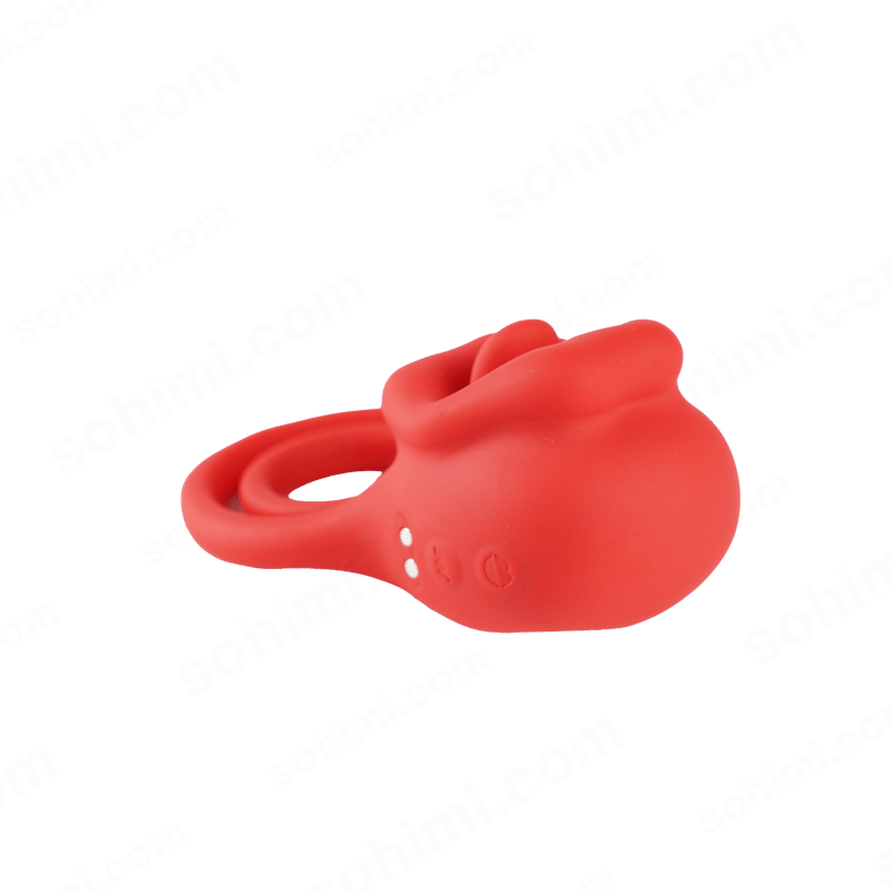 Red silicone product on a green background with 'sohimi.com' branding.