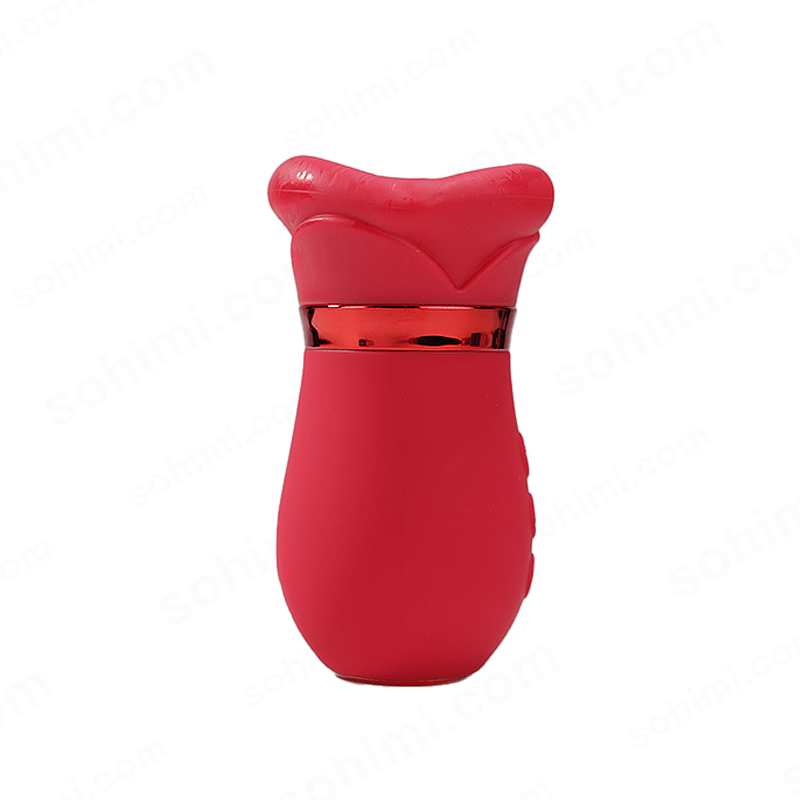 Red electronic device on a white background