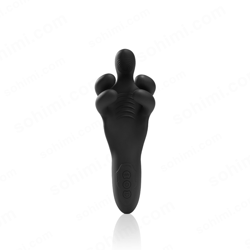 Black foot-shaped device on a green background with 'sohimi.com' branding.