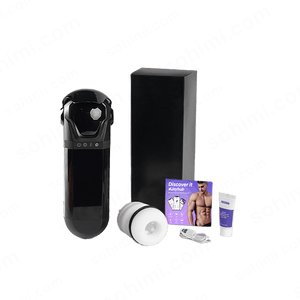 Black electronic device with accessories on a green background with 'sohimi.com' branding.