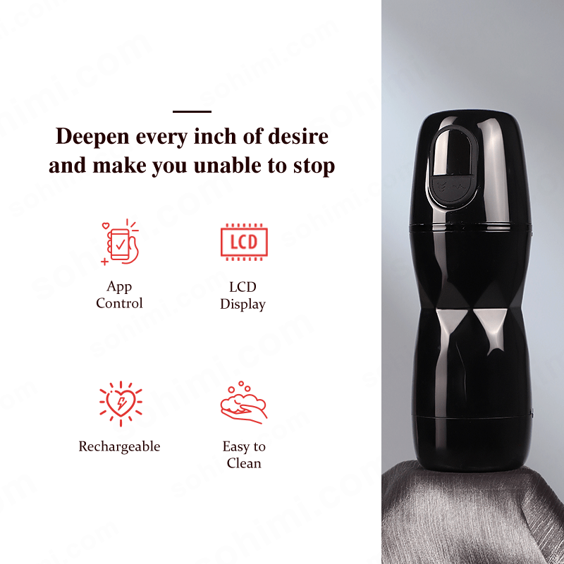 Black electronic device with text and icons on a green background