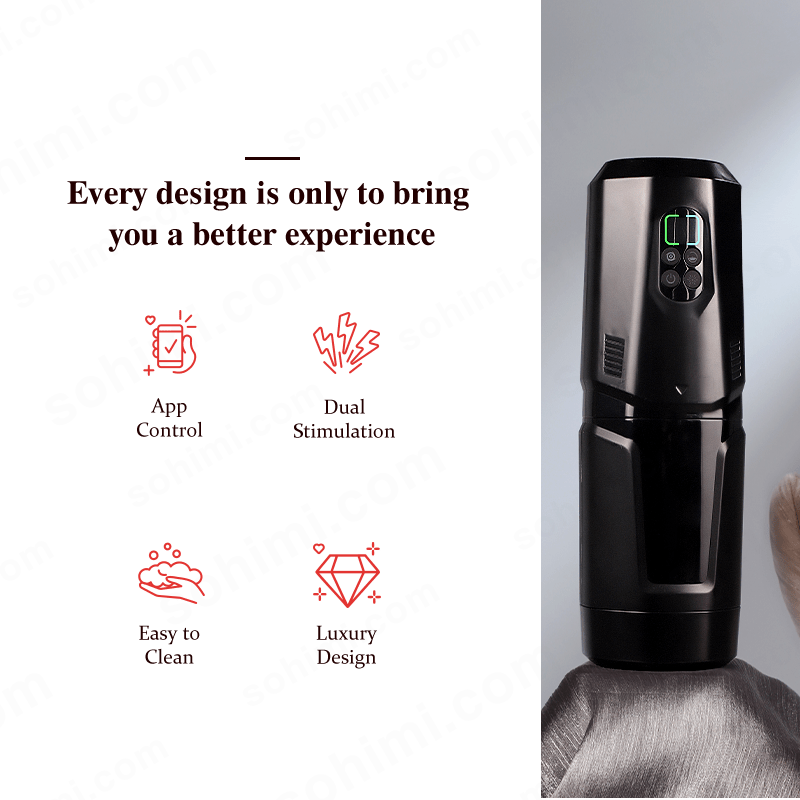 Black electronic device with text on a green background, featuring 'sohimi.com'.