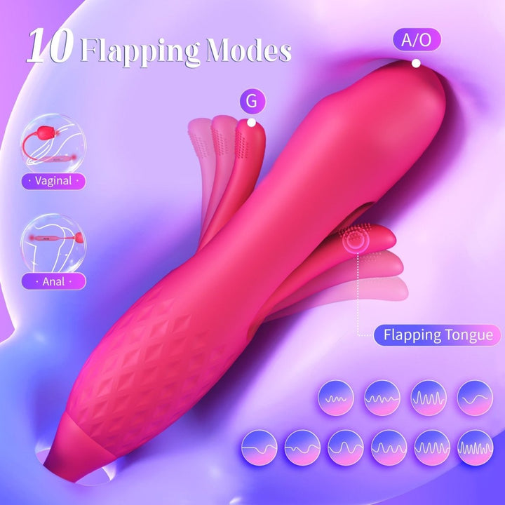 MOOLIGIRL| Upgraded Rose Female Flapping and Sucking Vibration dildo Toy - Sohimi