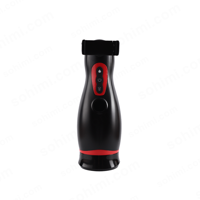 Black and red Male Masturbator on a green background with 'sohimi.com' branding.
