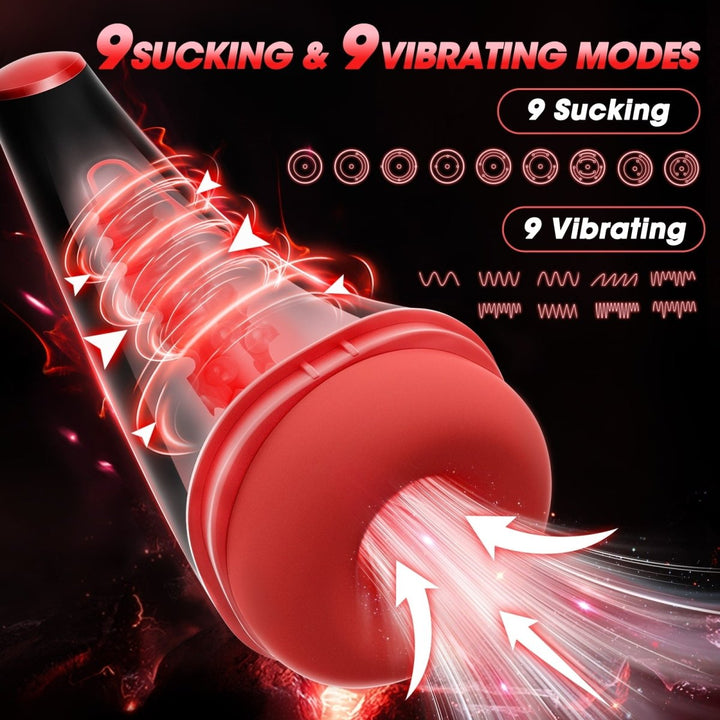 MoonHorn| Powerful Sucking & Vibrating Heating Male Masturbator - Sohimi