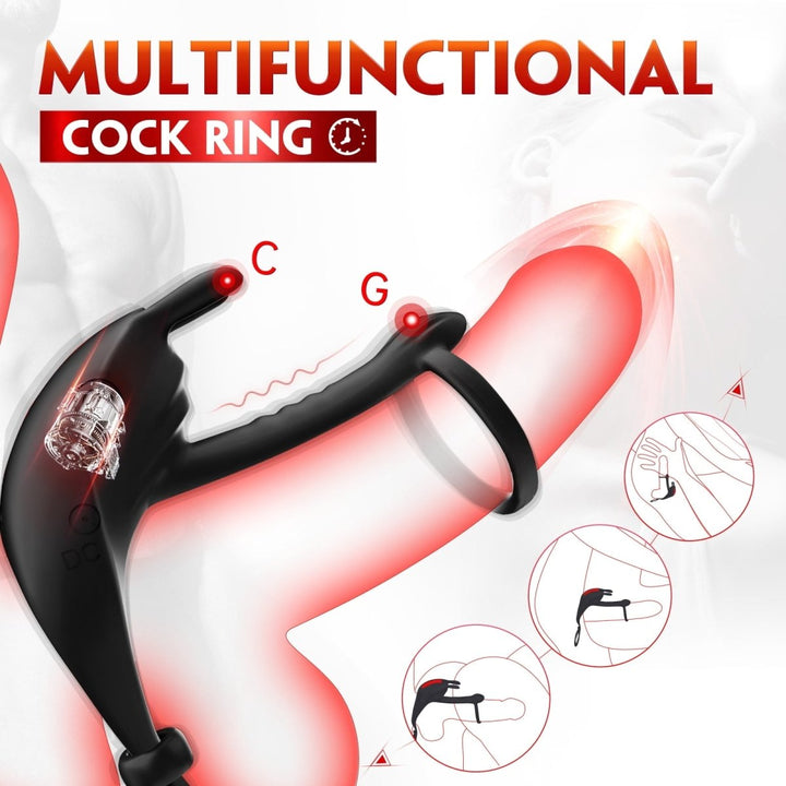 Multifunctional 7 Vibration Adjustable Design Cock Ring - Sohimi