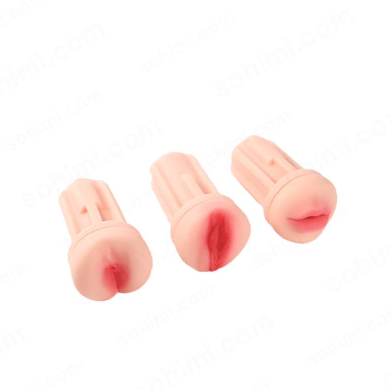 Three pink silicone products with red accents on a green background with 'sohimi.com' branding.