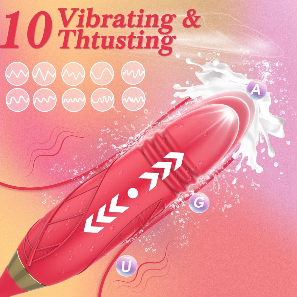 New Upgraded 3 in 1 Rose Sex Stimulator for woman with 10 Tapping Modes - Sohimi