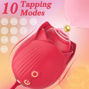 New Upgraded 3 in 1 Rose Sex Stimulator for woman with 10 Tapping Modes - Sohimi