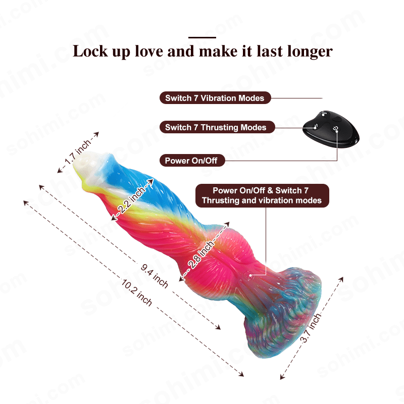 PhoenixGP| 10.2 inch Fantastic 3 in 1 Realistic Huge dildo Vibrator Sex Toy - App Control - Sohimi