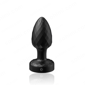 Black diamond-patterned object on a green background with 'sohimi.com' branding.