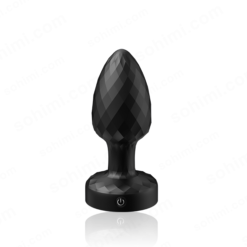 Black diamond-patterned object on a green background with 'sohimi.com' branding.
