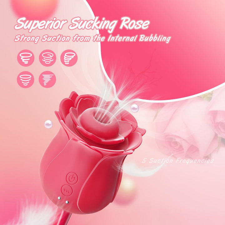 Quiet Strong Sucking High - quality Material Rose Vibrator - Sohimi