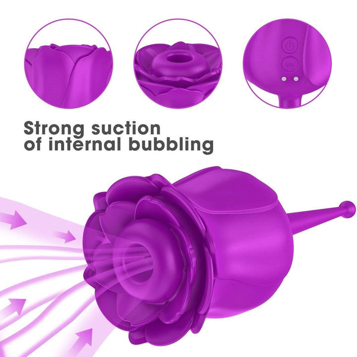 Quiet Strong Sucking High - quality Material Rose Vibrator - Sohimi