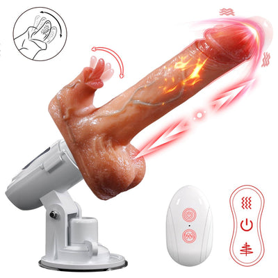 Realistic Thrusting and Vibraing and Licking Sex Dildo with Smart Heating - Sohimi