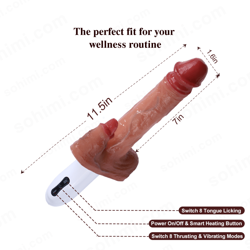 Realistic Dildo and its size and function button introduction