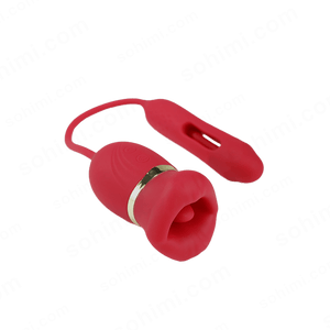 Red silicone product on a green background with 'sohimi.com' branding.