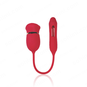 Red silicone product on a transparent background with 'sohimi.com' branding.