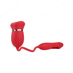 Red toy with a metallic band on a green background with 'sohimi.com' text.