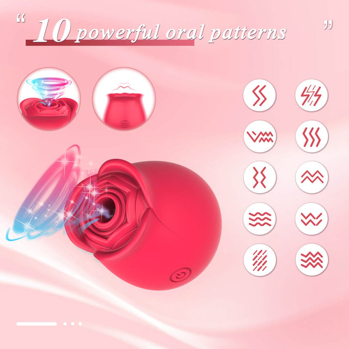 Rose 10 Suction Vibrator(9pcs) - Sohimi