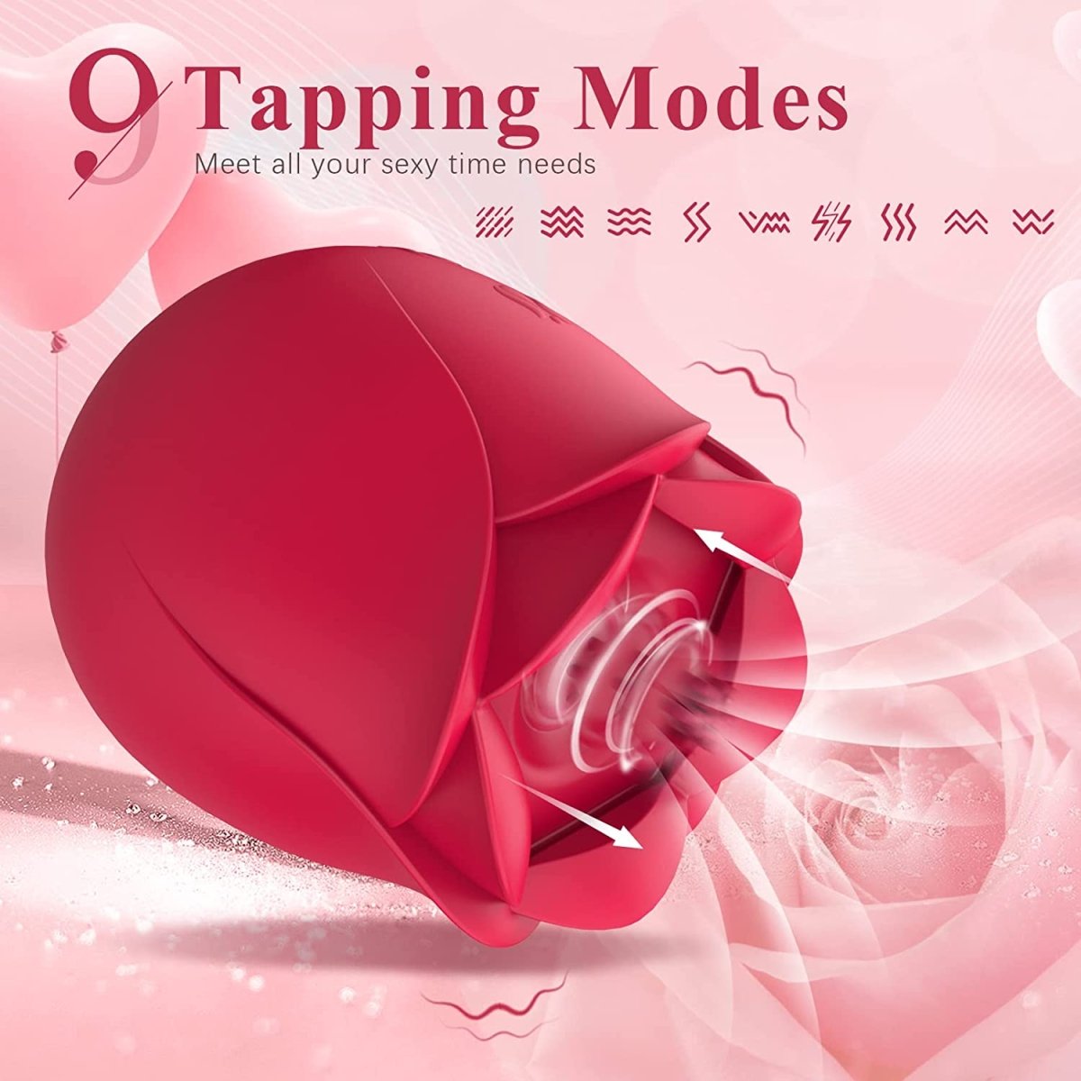 Rose Clitoral & Nipple Mini Size Tapping Stimulator - Sohimi