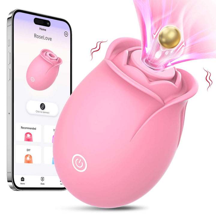 ROSELOVE| New App Control Double - Layer Foreplay Rose Sucking Clitoral Vibrator - Sohimi