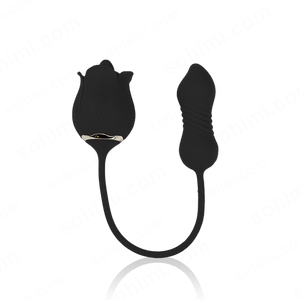 SKYLAR | Clitoral G-Spot Stimulator Rose Toy with Tongue - Sohimi