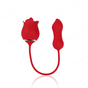 SKYLAR | Clitoral G-Spot Stimulator Rose Toy with Tongue - Sohimi